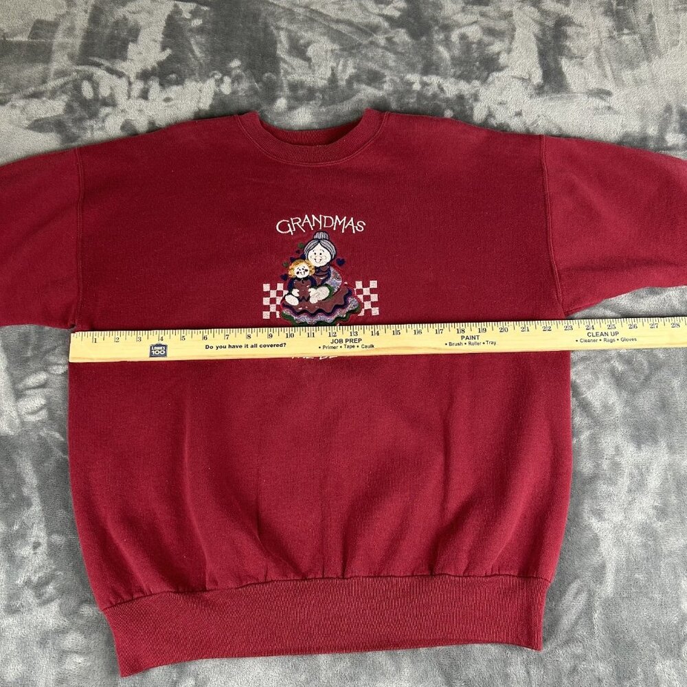 Vintage USA Made Cheek-O Grandmas Give The Best Hugs Crewneck Sweatshirt Large - Picture 6 of 8